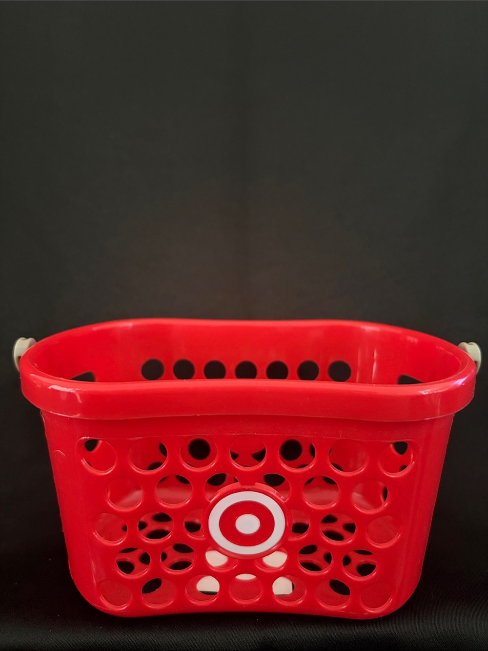 Target Red Plastic Storage Basket with Bullseye Accent